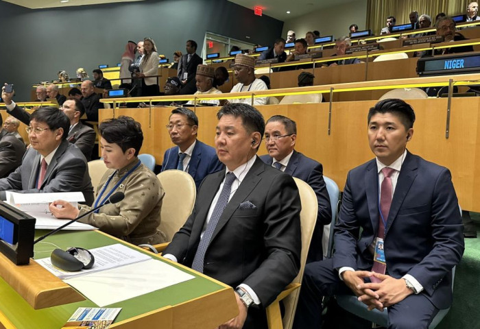 Монгол Улсын Ерөнхийлөгч У.Хүрэлсүх НҮБ-ын Ерөнхий Ассамблейн 78 дугаар чуулганд оролцож байна