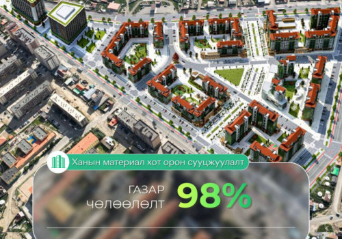 Ханын материал хот орон сууцжуулах төслийн газар чөлөөлөлтийн явц 98 хувьтай байна