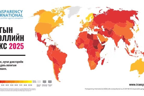 Монгол Улс авлигын төсөөллийн индексээр 124-т бичигджээ