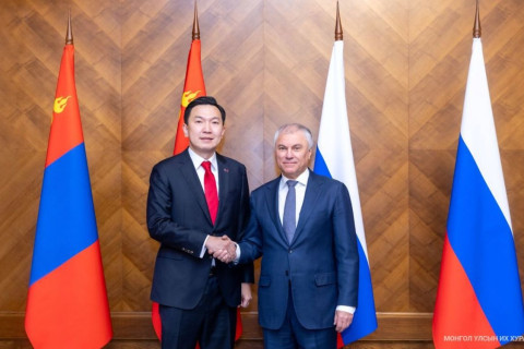 Улсын Их Хурлын дарга Н.Учрал, ОХУ-ын Холбооны Хурлын Төрийн Думын дарга В.В.Володин нар албан ёсны хэлэлцээ хийлээ