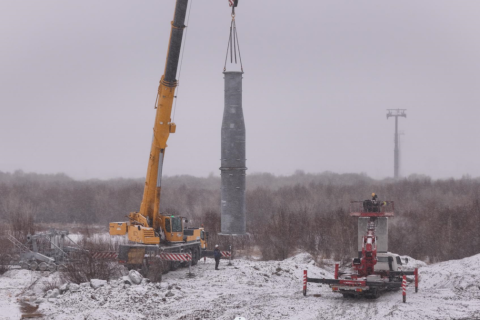 Дүүжин замын тээвэр төслийн 19 тулгуур баганыг бүрэн суурилуулж дууслаа
