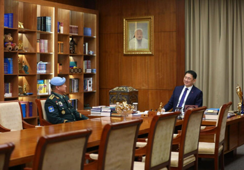 НҮБ-ын Цэргийн хүчний командлагчаар ажилласан анхны монгол генералыг хүлээн авч уулзлаа