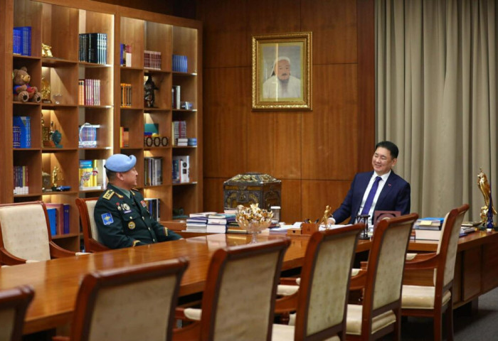 НҮБ-ын Цэргийн хүчний командлагчаар ажилласан анхны монгол генералыг хүлээн авч уулзлаа