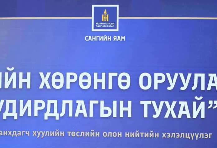 ТӨСВИЙН ХӨРӨНГӨ ОРУУЛАЛТЫН УДИРДЛАГЫН ТУХАЙ АНХДАГЧ ХУУЛИЙН ТӨСЛИЙГ ХЭЛЭЛЦҮҮЛЛЭЭ.