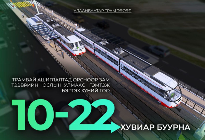 Трамвай ашиглалтад орсноор зам тээврийн ослын улмаас гэмтэж бэртэх хүний тоо 10-22 хувиар буурна