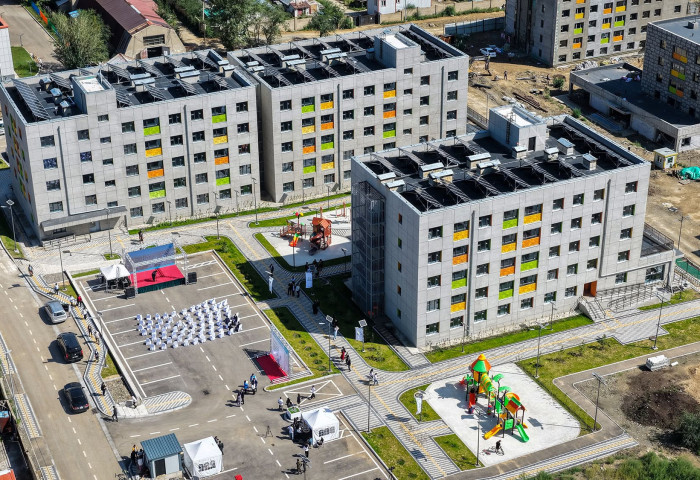Шархад дэд төвийн 110 айлын ногоон орон сууцыг ашиглалтад орууллаа