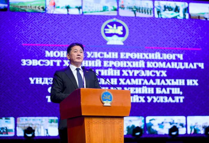 Ерөнхийлөгч У.Хүрэлсүх Үндэсний батлан хамгаалахын их сургуулийн хамт олонтой уулзав